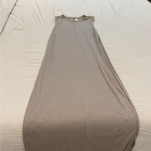 H&M Tan Sleeveless Scoop Neck Maxi Dress